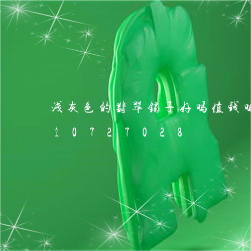 浅灰色的翡翠镯子好吗值钱吗/2023110727028