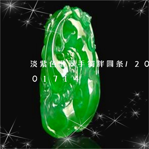 淡紫色翡翠手镯胖圆条/2023092801714