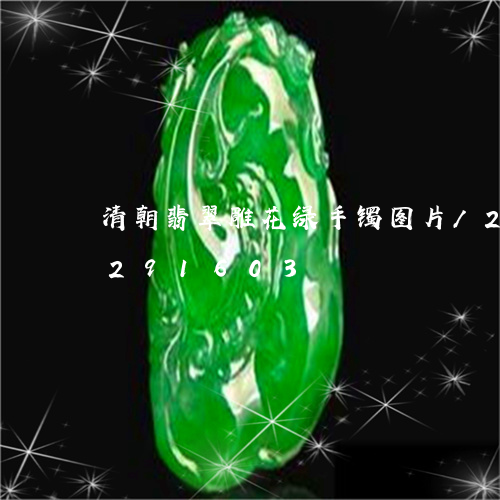 清朝翡翠雕花绿手镯图片/2023110291603