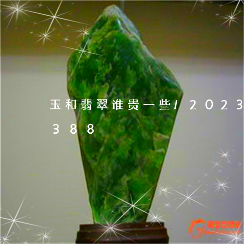 玉和翡翠谁贵一些/2023042524388