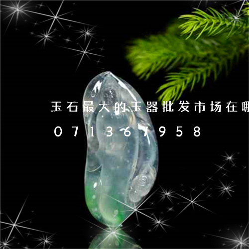 玉石最大的玉器批发市场在哪里/2023071367958