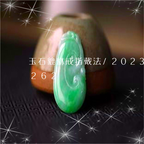 玉石貔貅戒指戴法/2023042671262