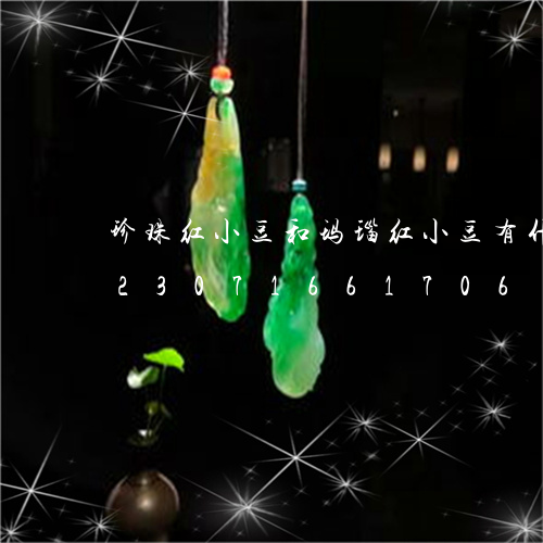 珍珠红小豆和玛瑙红小豆有什么区别/2023071661706