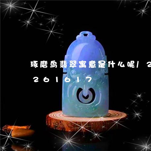 琢磨鸟翡翠寓意是什么呢/2023110261617