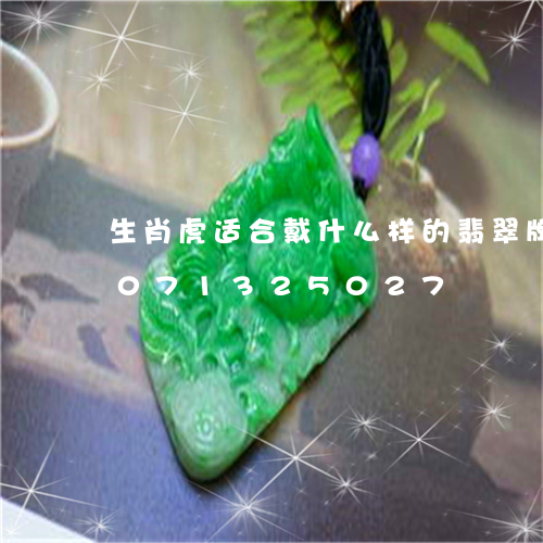 生肖虎适合戴什么样的翡翠牌子/2023071325027