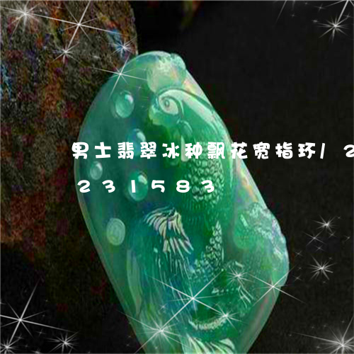 男士翡翠冰种飘花宽指环/2023110231583