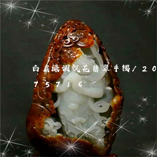 白底绿调飘花翡翠手镯/2023092875716