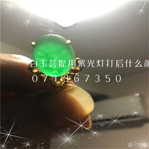 白玉菩提用紫光灯打后什么颜色/2023071367350