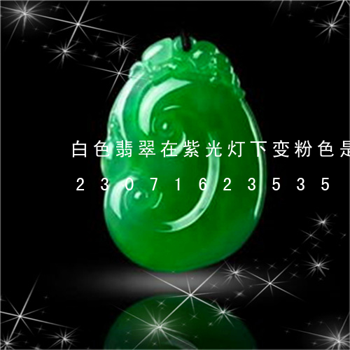 白色翡翠在紫光灯下变粉色是真的吗/2023071623535