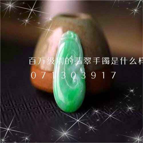 百万级别的翡翠手镯是什么样的/2023071303917