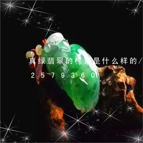 真绿翡翠的棉絮是什么样的/2023112579360