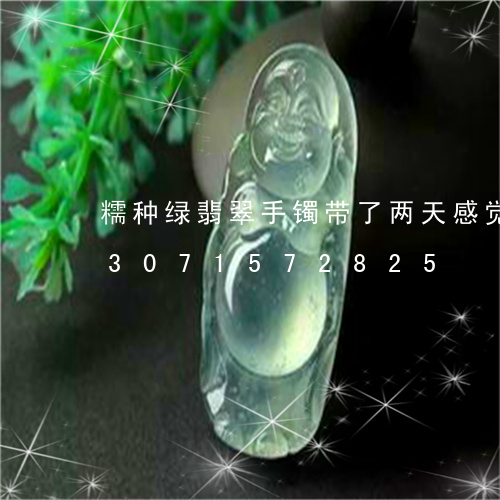 糯种绿翡翠手镯带了两天感觉变白/2023071572825