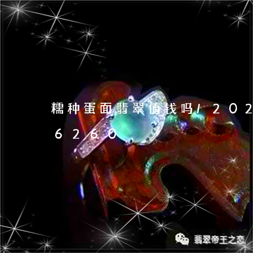 糯种蛋面翡翠值钱吗/2023103126260