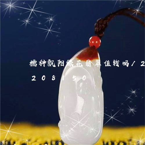 糯种飘阳绿花翡翠值钱吗/2023110208150