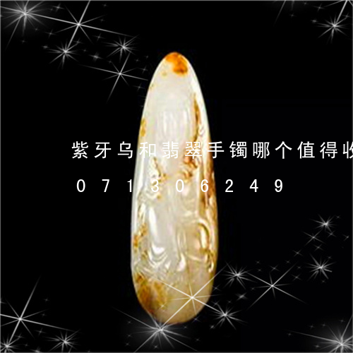 紫牙乌和翡翠手镯哪个值得收藏/2023071306249