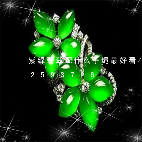 紫绿翡翠配什么手绳最好看/2023112593726