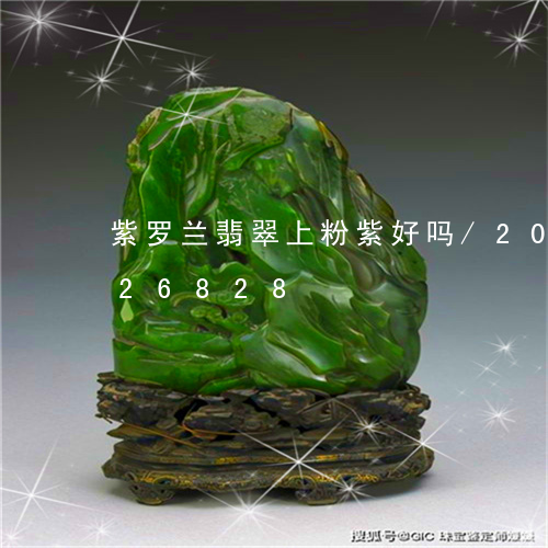 紫罗兰翡翠上粉紫好吗/2023112326828