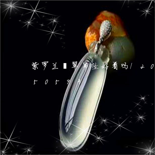 紫罗兰翡翠吊坠好看吗/2023120850593