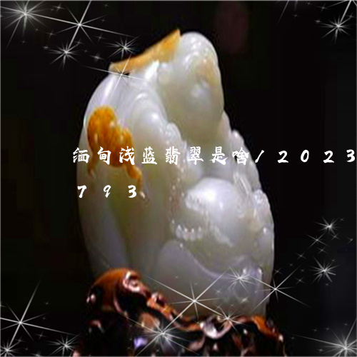 缅甸浅蓝翡翠是啥/2023120748793