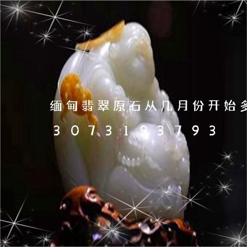 缅甸翡翠原石从几月份开始多起来/2023073193793