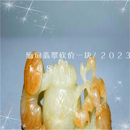 缅甸翡翠砍价一块/2023120507168