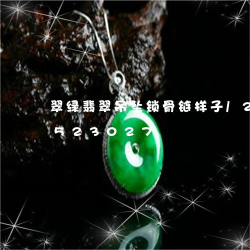 翠绿翡翠吊坠锁骨链样子/2023112523027