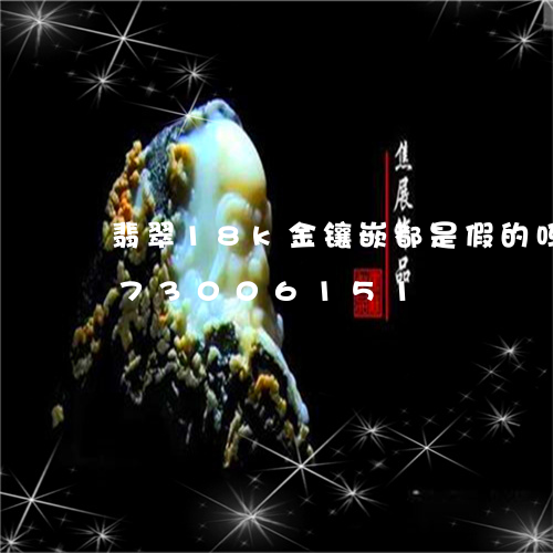 翡翠18k金镶嵌都是假的吗/2023073006151