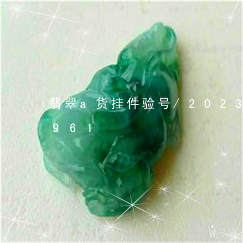 翡翠a货挂件验号/2023041743961