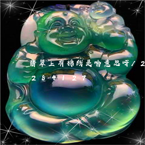 翡翠上有棉线是啥意思呀/2023110284127