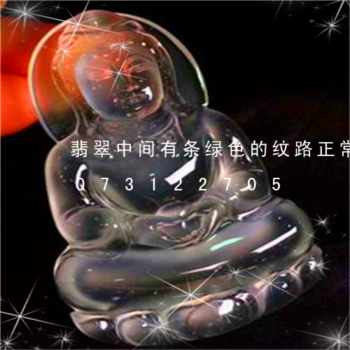 翡翠中间有条绿色的纹路正常吗/2023073122705