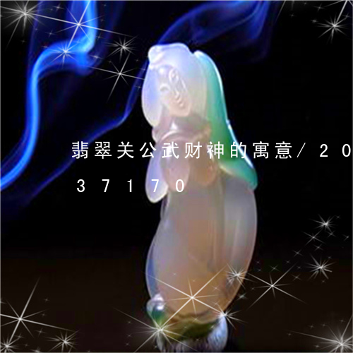 翡翠关公武财神的寓意/2023092737170