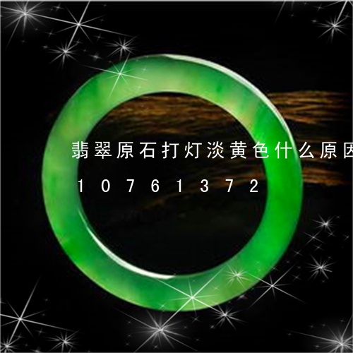 翡翠原石打灯淡黄色什么原因/2023110761372