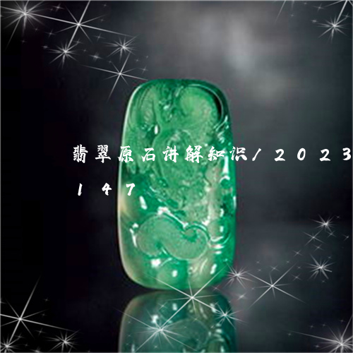 翡翠原石讲解知识/2023120494147