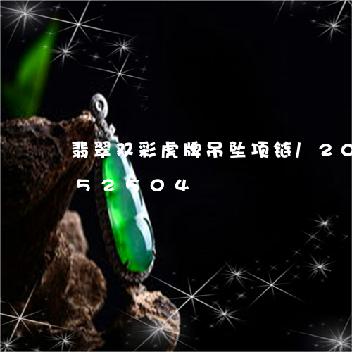 翡翠双彩虎牌吊坠项链/2023092952504