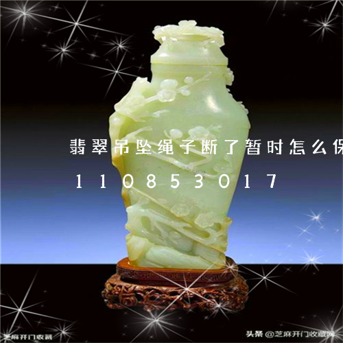 翡翠吊坠绳子断了暂时怎么保存/2023110853017