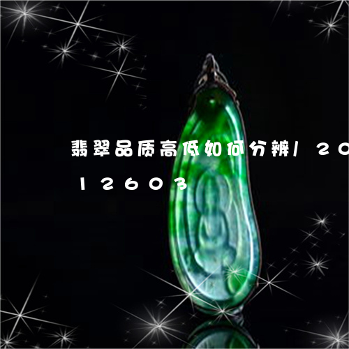 翡翠品质高低如何分辨/2023081312603