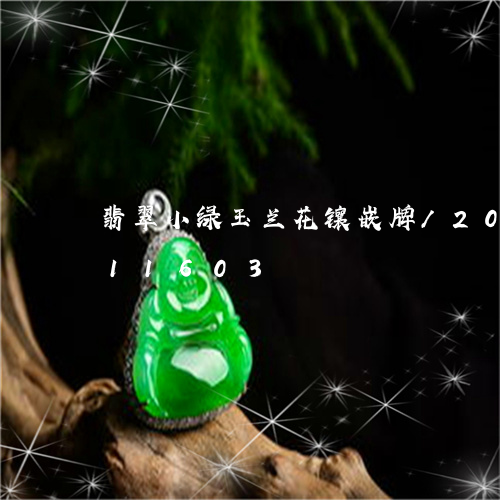 翡翠小绿玉兰花镶嵌牌/2023092911603