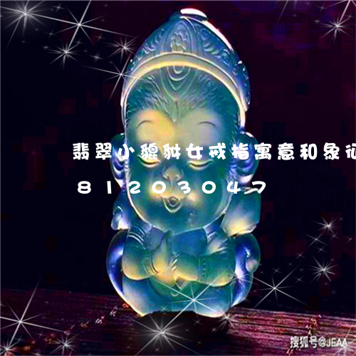 翡翠小貔貅女戒指寓意和象征/2023081203047