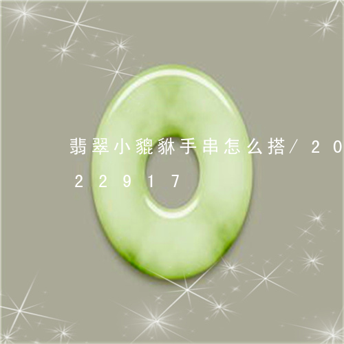 翡翠小貔貅手串怎么搭/2023092922917