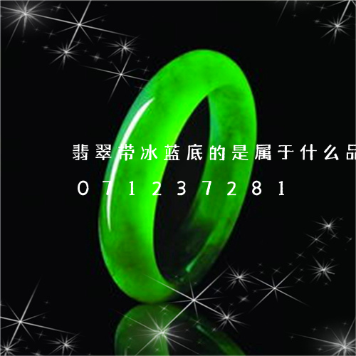 翡翠带冰蓝底的是属于什么品质/2023071237281