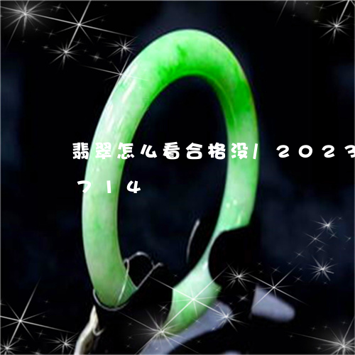 翡翠怎么看合格没/2023120412714