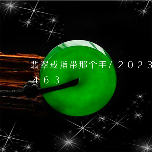 翡翠戒指带那个手/2023120508463