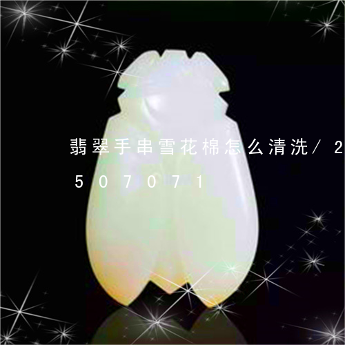 翡翠手串雪花棉怎么清洗/2023112507071