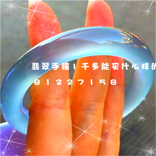 翡翠手镯1千多能买什么样的/2023081227158