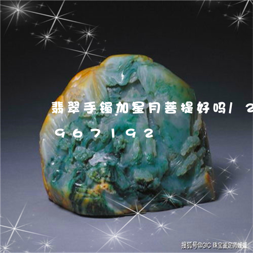 翡翠手镯加星月菩提好吗/2023092967192