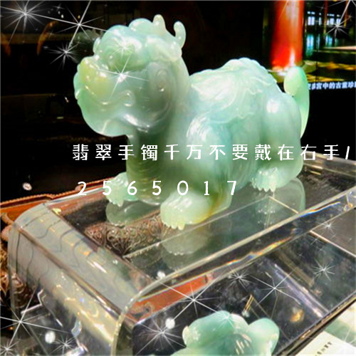 翡翠手镯千万不要戴在右手/2023072565017