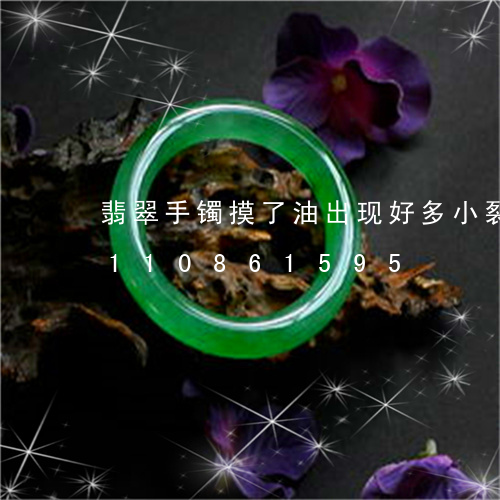 翡翠手镯摸了油出现好多小裂纹/2023110861595