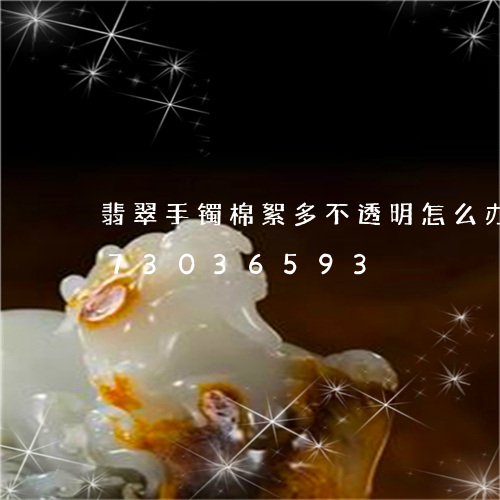 翡翠手镯棉絮多不透明怎么办/2023073036593