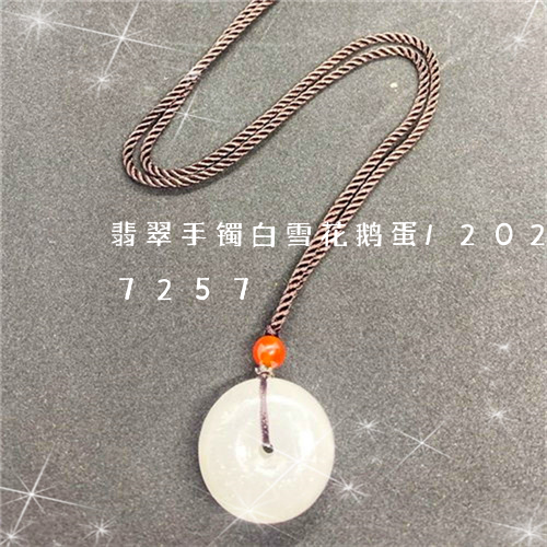 翡翠手镯白雪花鹅蛋/2023112317257