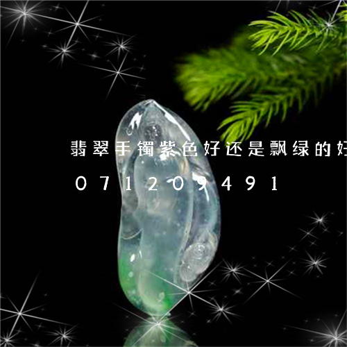 翡翠手镯紫色好还是飘绿的好处/2023071209491